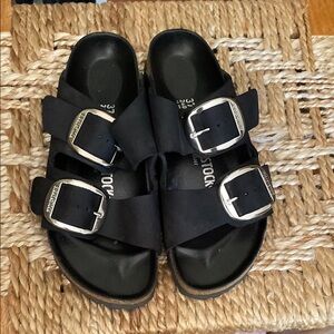 Birkenstock Arizona Black Big Buckle Sandals 37
